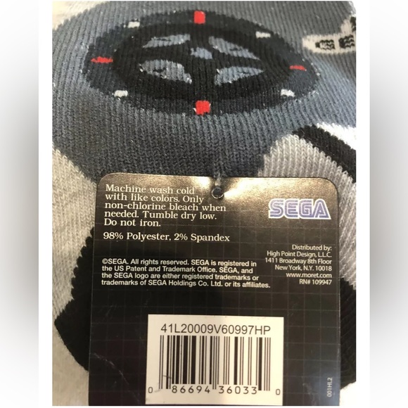 Sega Genesis No Show Socks 5 Pair Men 6.5-12 Multicolor w Controller Old School - Picture 3 of 11